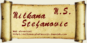 Milkana Stefanović vizit kartica